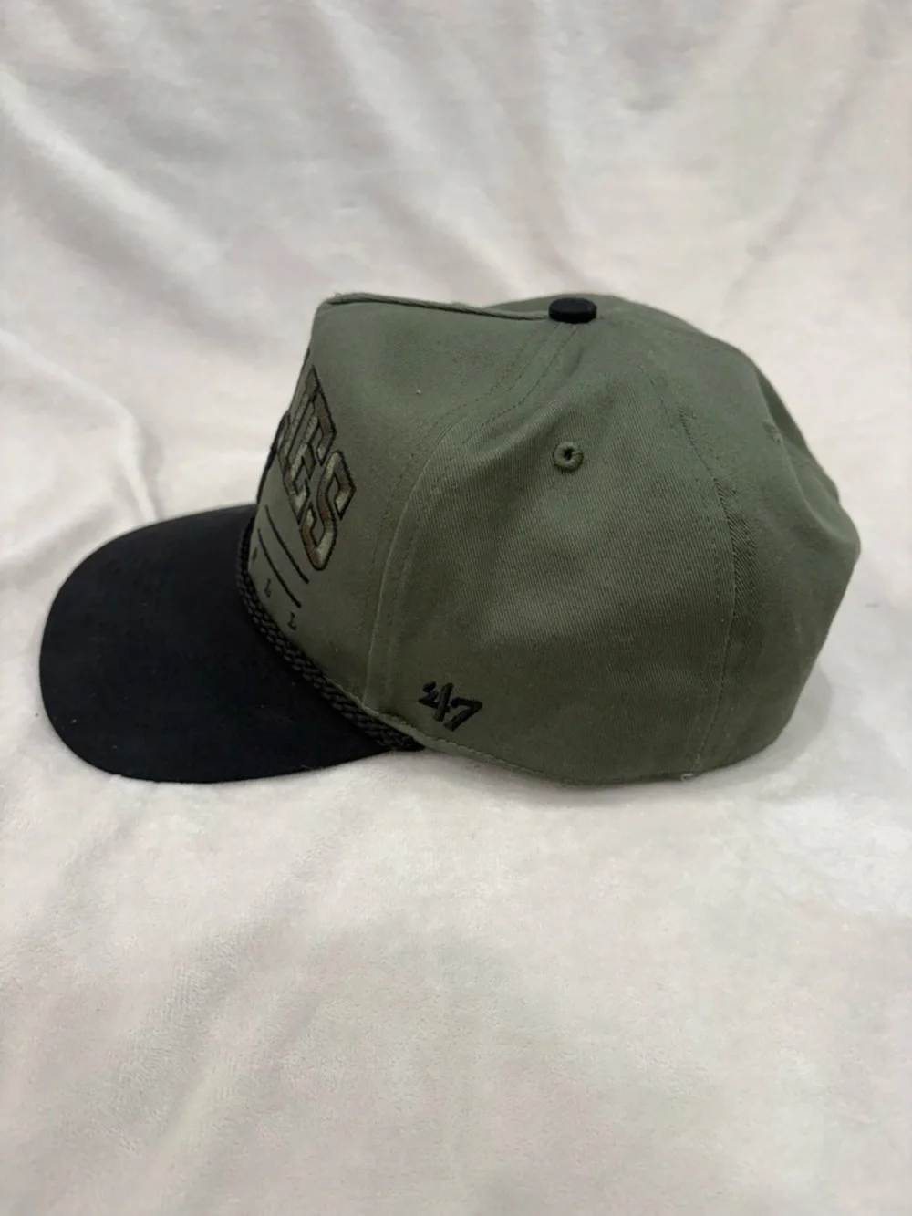 ‘Phillies 47 Brand Olive and Black Interior Snapback Hat - Picture 2 of 6